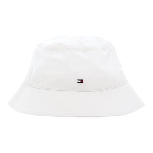 Tommy Hilfiger cappello da pescatore donna essential flag bucket hat, beige (weathered white), taglia unica