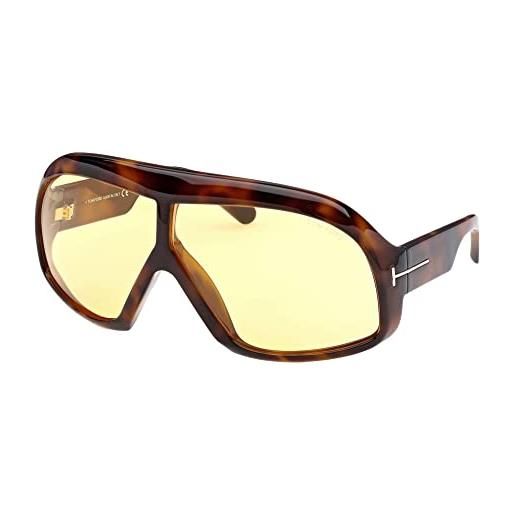 Tom Ford occhiali da sole cassius ft 0965 dark havana/light brown yellow 78/4/125 unisex