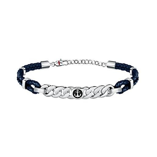 Sector No Limits bandy bracciale uomo acciaio lucido pelle smalto - szv86 acciaio inossidabile, acciaio inossidabile