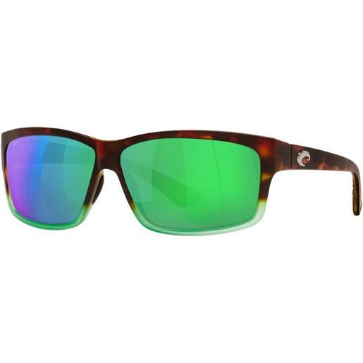 Costa cut mirrored polarized sunglasses oro green mirror 580p/cat2 uomo