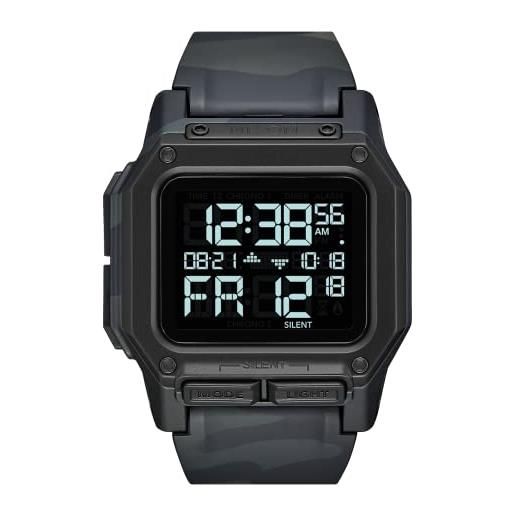 NIXON regulus a1180 - black multicam - 100m water resistant men's digital sport watch (46mm watch face, 29mm-24mm pu/rubber/silicone band)