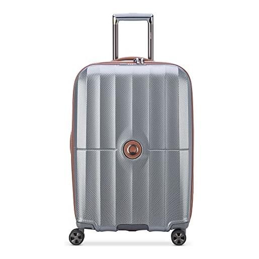DELSEY PARIS - st tropez - valigia media rigida espandibile - 67x44x31 cm - 77 litri - m - platino