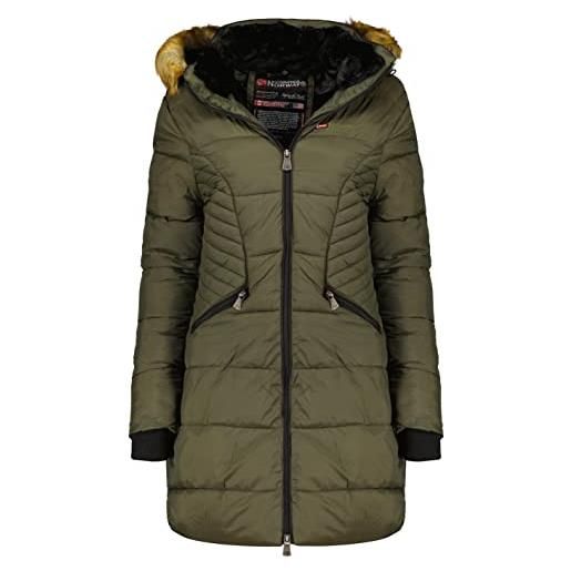 Geographical Norway Belphegore Uomo - Piumino trapuntato con cappuccio e  pelliccia sintetica Grigio scuro