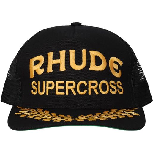 RHUDE cappello trucker supercross in tela