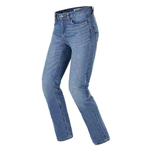 SPIDI, j-tracker, colore blue used medium, taglia 28, pantaloni moto uomo con protezioni, vestibilità slim, jeans moto pratici ed elasticizzati