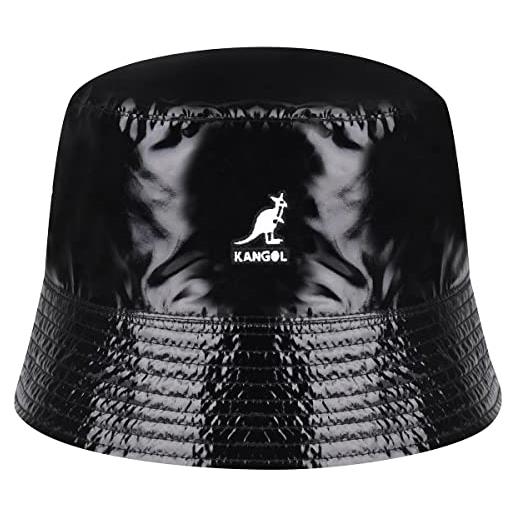 Kangol cappelli unisex bucket nero cappello rave sport nero unisex con logo frontale primavera estate 2022 100% poliestere k5335 bk001 m