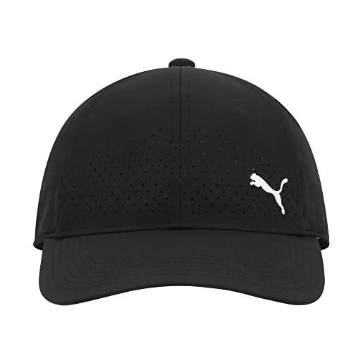 PUMA unisex air mesh performance adjustable snapback baseball hat (black)
