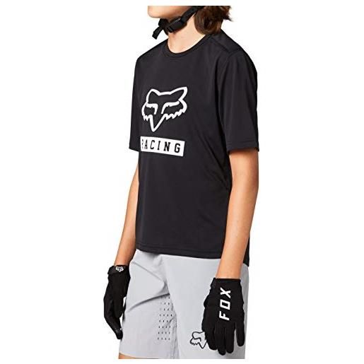 Fox Racing maglietta da ragazzo youth ranger a maniche corte in jersey, nero, m