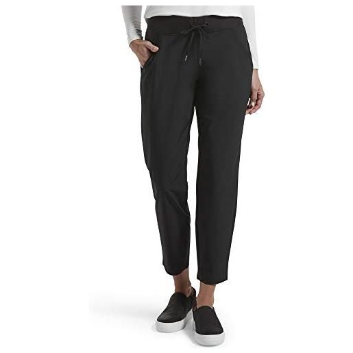 HUE women's travel leggings, black - drawstring, medium