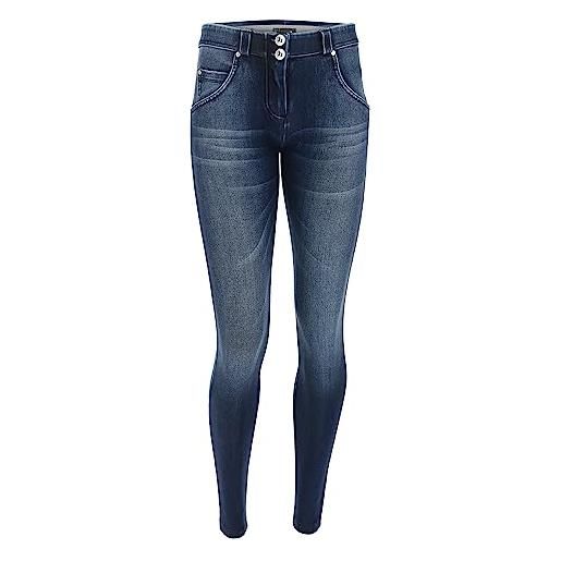 FREDDY - jeans wr. Up® superskinny in denim navetta ecosostenibile effetto used, denim chiaro, extra small