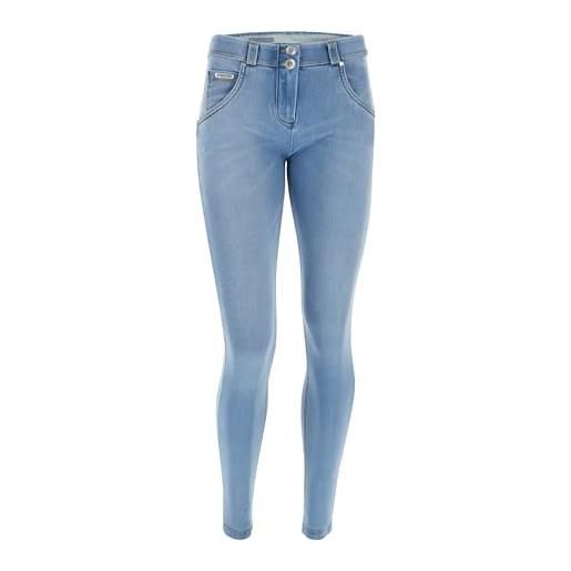 FREDDY - jeans wr. Up® superskinny in denim navetta ecosostenibile effetto used, denim chiaro, extra small