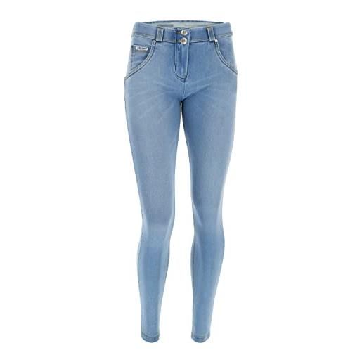 FREDDY - jeans wr. Up® superskinny in denim navetta ecosostenibile effetto used, denim chiaro, small