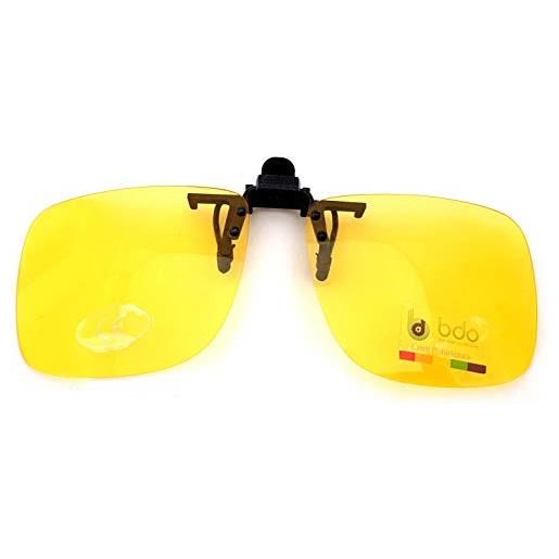 YELLOW occhiali da sole clip addizionale lenti giallo polarizzato per la pesca o guida notturna for fishing
