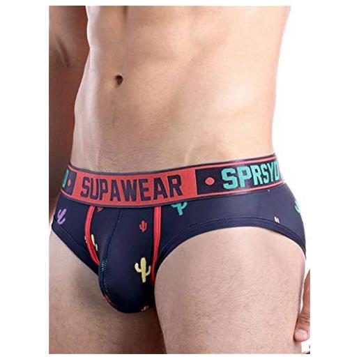 Supawear sprint cacti brief underwear bristly black slip, nero, l unisex-adulto