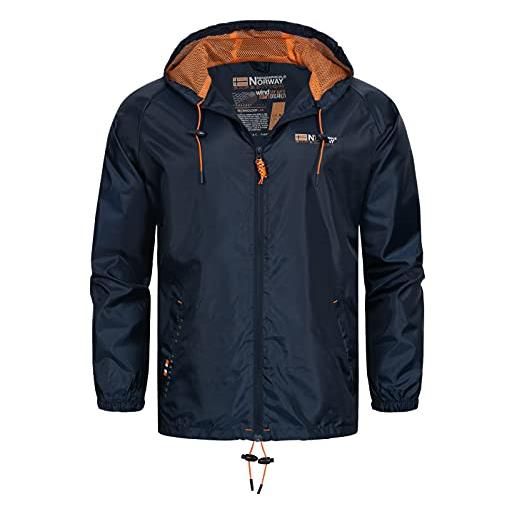 GEO NORWAY boat men - giacca da uomo - giacca a vento cappotto- giacca giubbotto a maniche lunghe - giacca da giubbino campeggio caccia pesca tessuto confortevole marine xxl