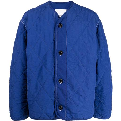 OAMC giacca trapuntata con scollo a v - blu