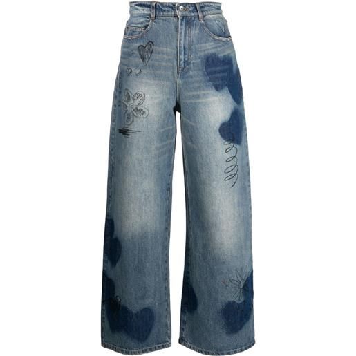 JNBY jeans a gamba ampia - blu