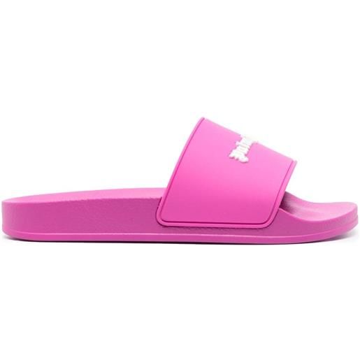 Palm Angels sandali slides con logo goffrato - rosa