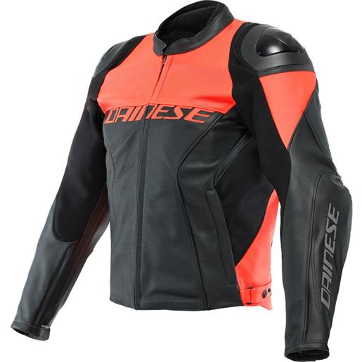 DAINESE - giacca DAINESE - giacca racing 4 estiva nero / fluo-rosso