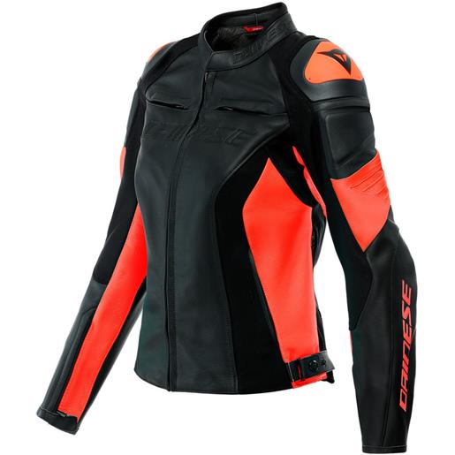 DAINESE - giacca DAINESE - giacca racing 4 lady nero / fluo-rosso