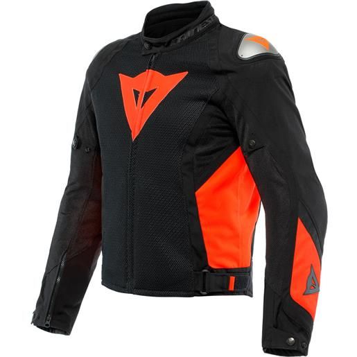DAINESE - giacca energyca air tex nero / fluo-rosso