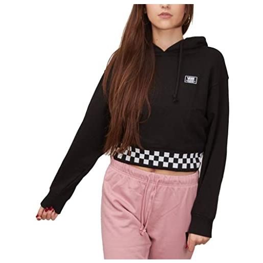 Vans felpa cappuccio Vans donna modello boom boom check hoodie, vestibilità over, cropped, manica lunga con polsini a costone, cappuccio regolabile con laccio, mini logo a contrasto ricamato lateral. . 