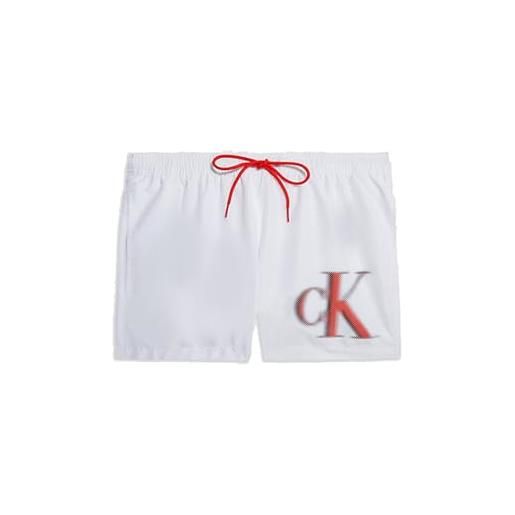 Calvin Klein costume uomo km0km00801 bianco short drawstring graphic km0km00801 xxl