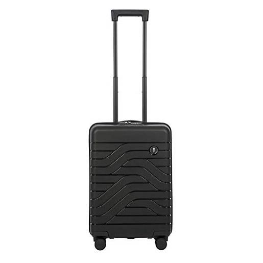 Bric's trolley collezione ulisse b|y, valigia bagaglio a mano con 4 ruote, resistente e ultraleggera, collegamento usb, lucchetto tsa integrato, dimensioni 37x55x20, black