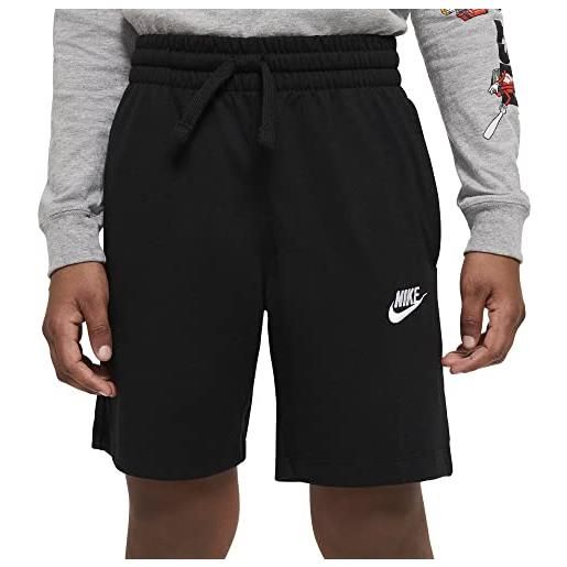 Nike da0806-010 b nsw short jsy aa pantaloni sportivi bambino black/white/white taglia m