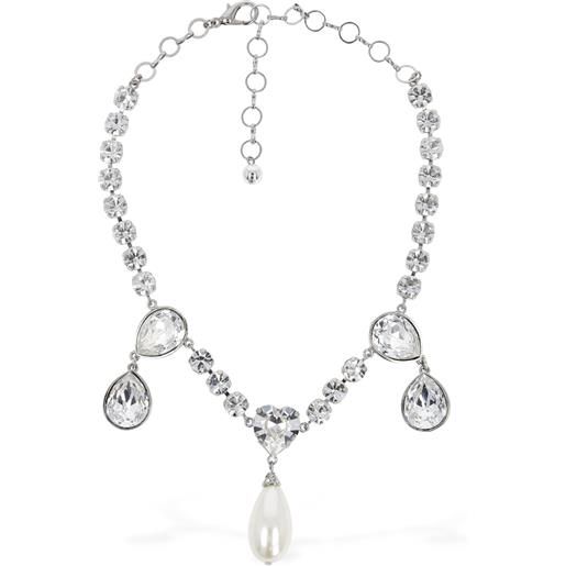 ALESSANDRA RICH collana / cristalli e perla d'imitazione