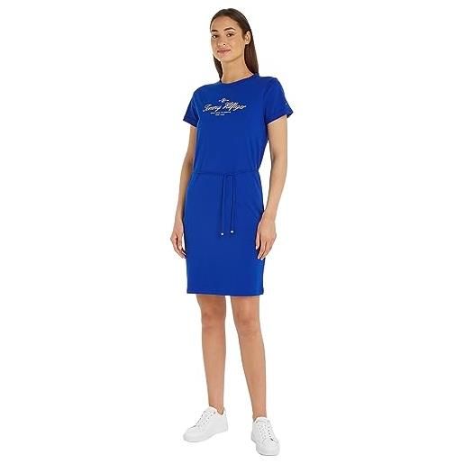 Tommy Hilfiger abito a t-shirt donna regular-fit lunghezza al ginocchio, blu (ultra blue), l
