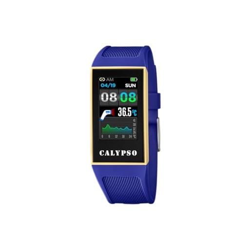 CALYPSO orologio modello k8502 / 2 della collezione smartwatch, cassa 23,80/41,30 mm con cinturino in caucciù blu scuro da donna k8502/2
