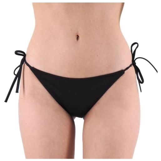 Calvin Klein slip bikini allacciatura laterale donna sportivo, nero (pvh black), xs