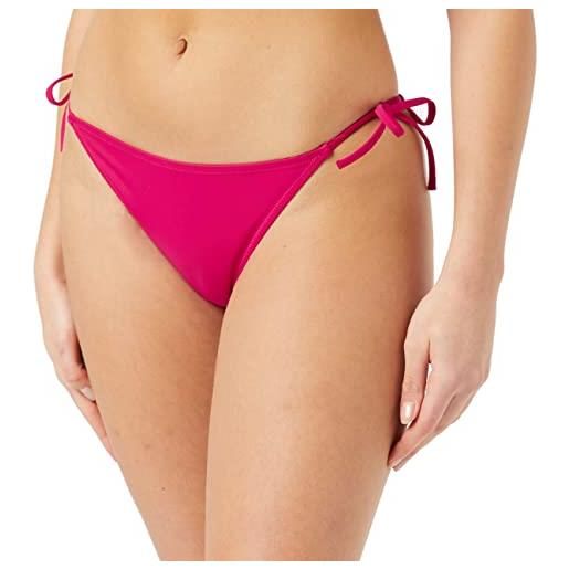 Calvin Klein bikini sfacciato con lacci laterali parte inferiore, royal pink, l donna