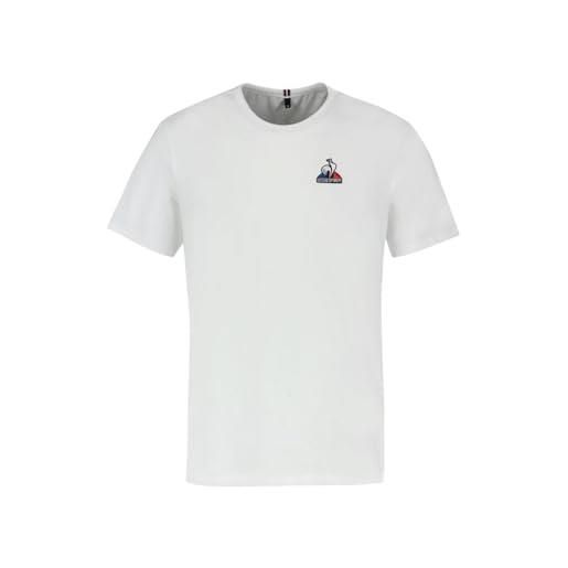 Le Coq Sportif ess tee ss n°4 m new optical white t-shirt, bianco, s unisex-adulto