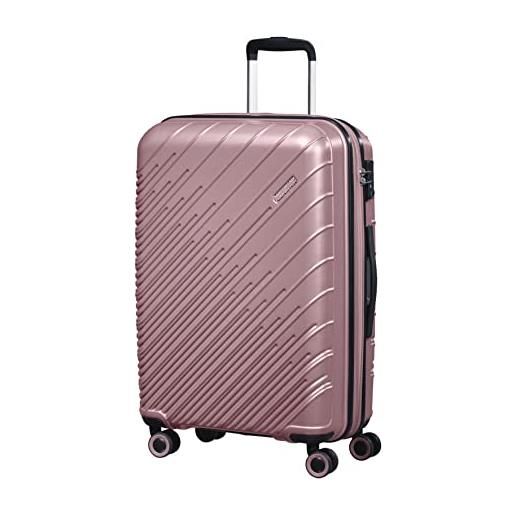 American Tourister speedstar - spinner m, valigia espandibile, 67.5 cm, 66.5/70 l, rosa (oro rosa), m (67.5 cm - 66.5/70 l)