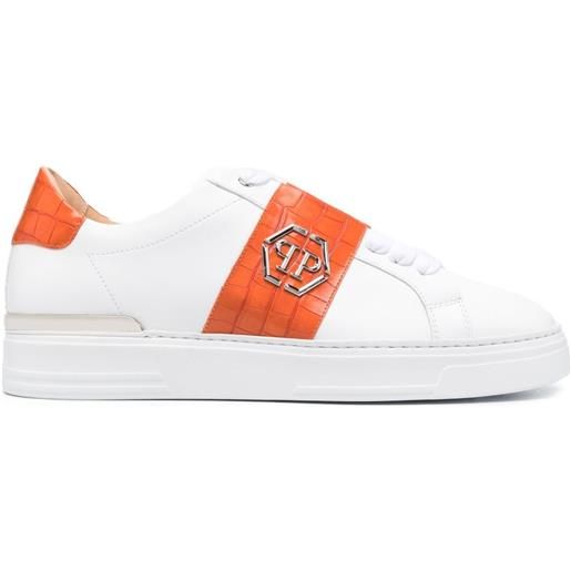 Philipp Plein sneakers con placca logo - bianco