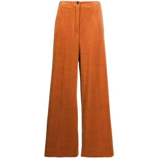 Forte Forte pantaloni svasati con pieghe - arancione