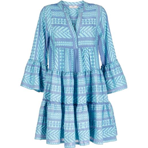 Devotion abito ella con stampa grafica - blu