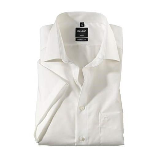 Olymp uomo camicia business a maniche corte luxor, modern fit, new kent, beige 21,43