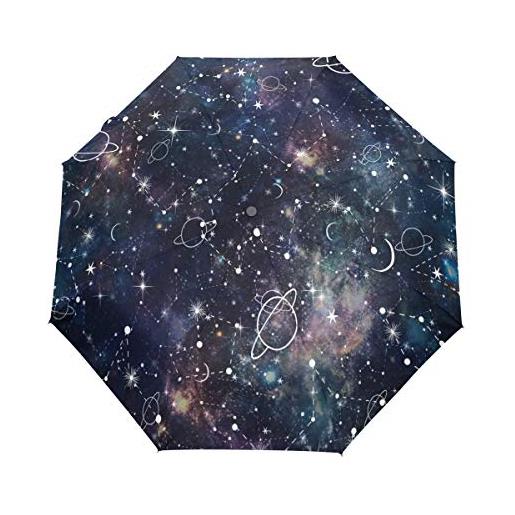 BIGJOKE - ombrello pieghevole con apertura automatica e chiusura automatica, antivento, leggero, anti-uv, compatto, per ragazzi e ragazze, uomini e donne