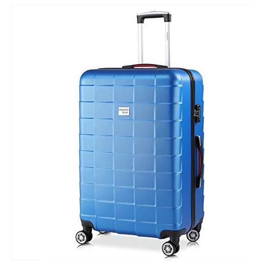 Monzana valigia rigida trolley xl lucchetto di sicurezza tsa ruote gommate girevoli blu