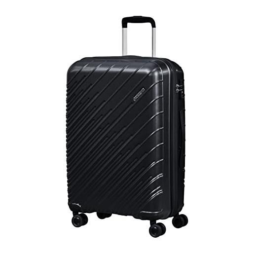 American Tourister speedstar - spinner m, valigia espandibile, 67.5 cm, 66.5/70 l, nero (black), m (67.5 cm - 66.5/70 l)