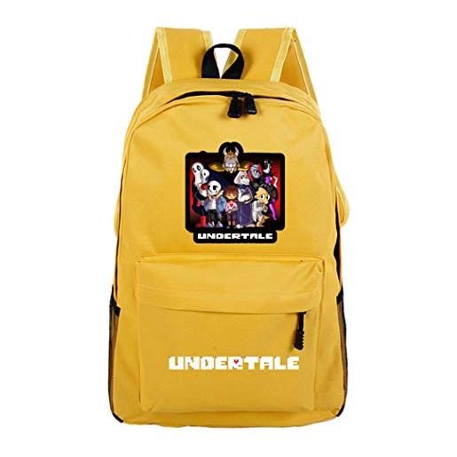 WANHONGYUE undertale gioco cosplay casual daypack zaino backpack borsa da viaggio zainetto giallo /2