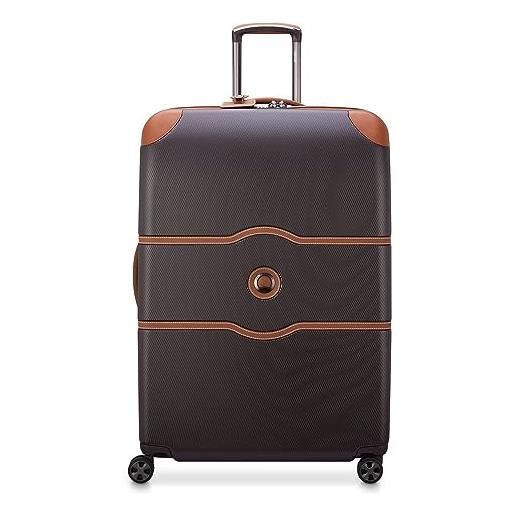 DELSEY PARIS delsey chatelet air 2.0, valigia rigida, 4 doppie ruote, 82x55x34 cm, xl, marrone