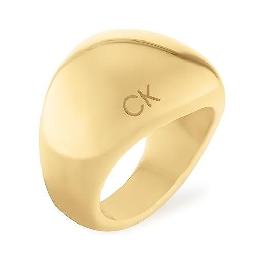 Calvin Klein anello da donna collezione playful organic shapes oro giallo - 35000441d