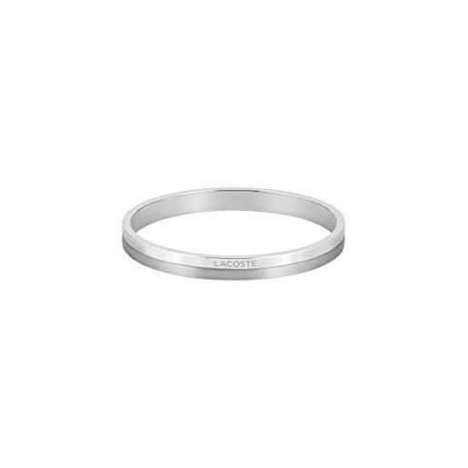 Lacoste bracciale da donna collezione virtua in acciaio inossidabile, argento (silver), taglia unica