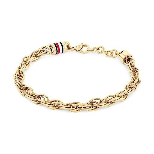 Tommy Hilfiger jewelry braccialetto a catena da uomo in acciaio inossidabile oro giallo - 2790500