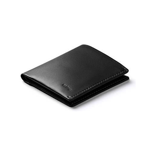 Bellroy note sleeve, portafoglio sottile in pelle, edizioni rfid disponibili (max. 11 carte, banconote e monete) - black - rfid