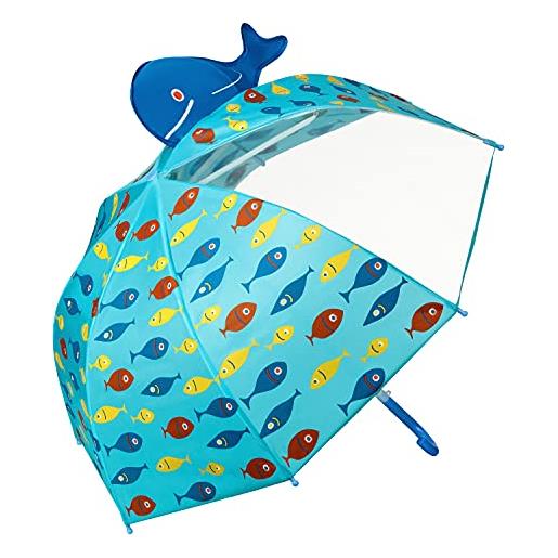 VON LILIENFELD® ombrello pesci bambini ragazzi ragazze leggero stabile colorato fino a 8 anni